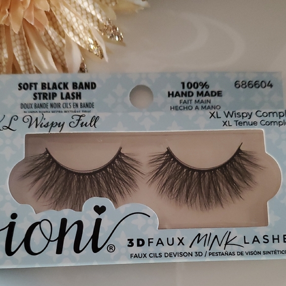 ioni XL Wispy Full 3D Faux Mink Lashes Black Band Handmade (☆6) - Picture 2 of 2